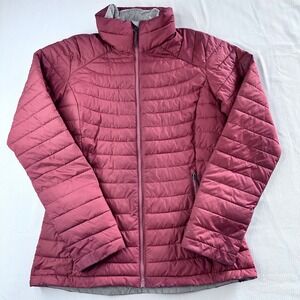 Columbia Powder Lite Jacket Womens Small Burgundy Omni-Heat Puffer XK0677‎